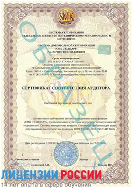 Образец сертификата соответствия аудитора Нижние Серги Сертификат ISO 13485
