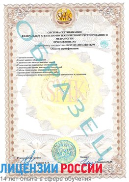 Образец сертификата соответствия (приложение) Нижние Серги Сертификат ISO 14001
