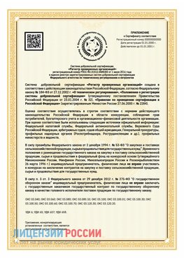Приложение к сертификату для ИП Нижние Серги Сертификат СТО 03.080.02033720.1-2020
